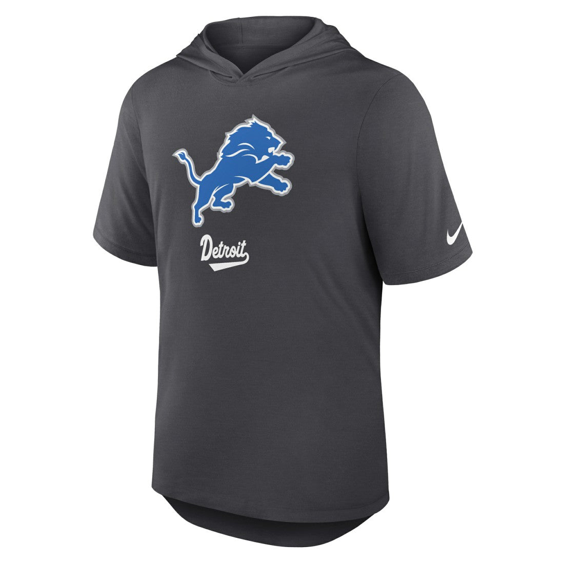 Nike Detroit Lions Tri-Blend Performance Hoodie T-Shirt Anthracite