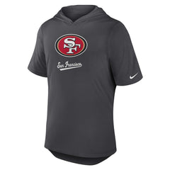 Nike San Francisco 49ers Tri-Blend Performance Hoodie T-Shirt Anthracite