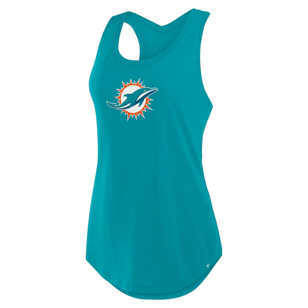 Fanatics Miami Dolphins Women's Iron Fan Tank Top Aqua