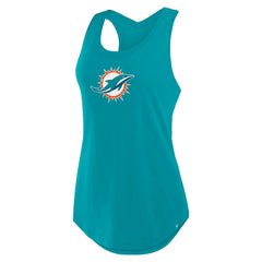 Fanatics Miami Dolphins Women's Iron Fan Tank Top Aqua