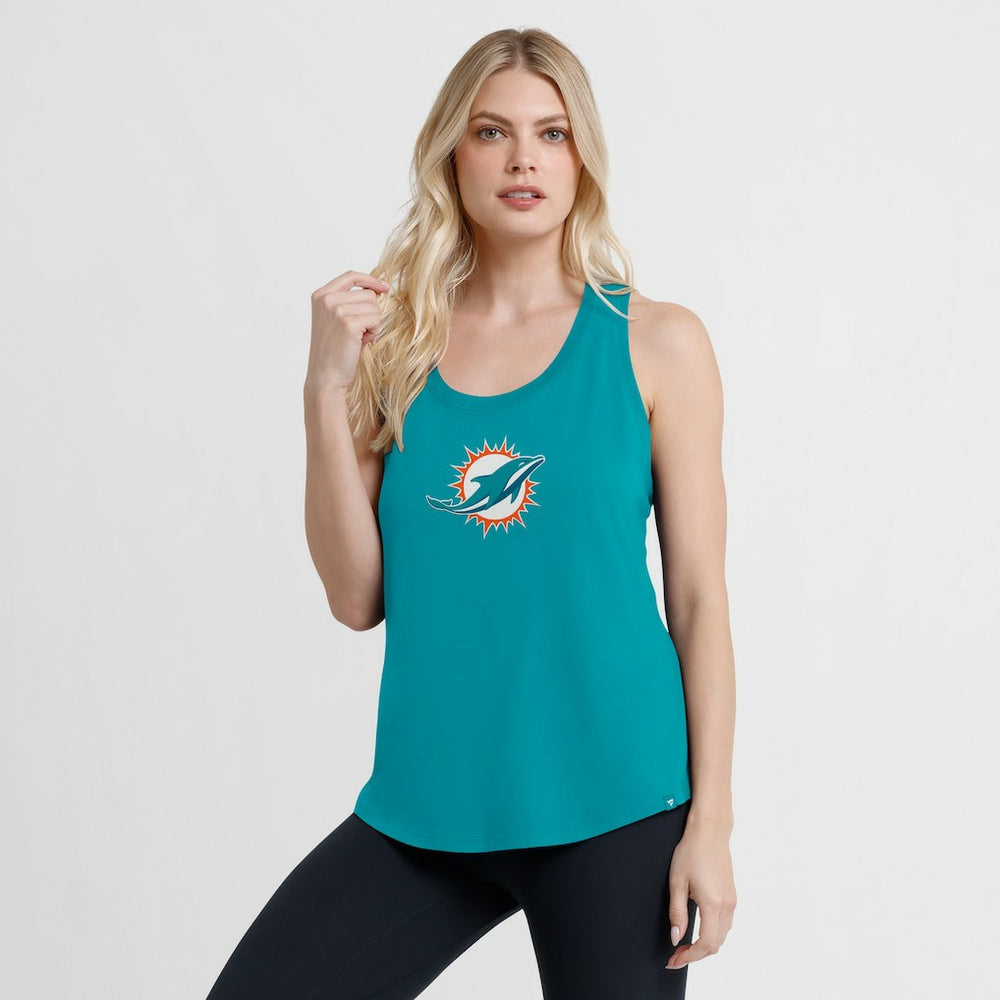 Fanatics Miami Dolphins Women's Iron Fan Tank Top Aqua