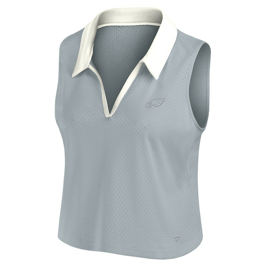 Fanatics Philadelphia Eagles Women's Studio Wellness V-Neck Tank Top Gray