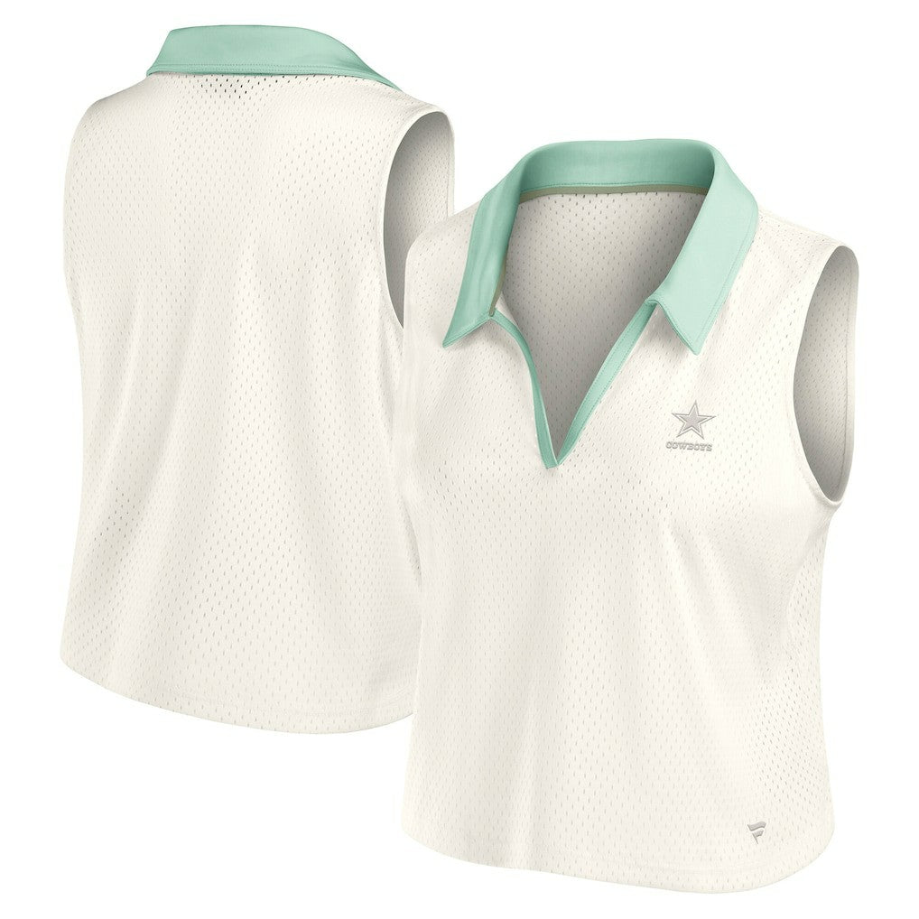Fanatics Dallas Cowboys Women's Studio Wellness V-Neck Tank Top Cream