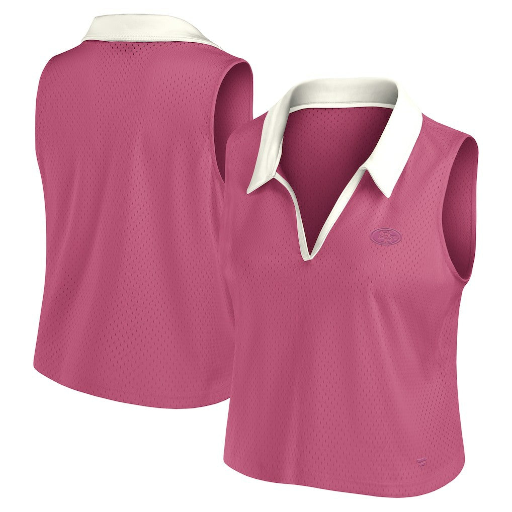 Fanatics San Francisco 49ers Women's Studio Wellness V-Neck Tank Top Pink