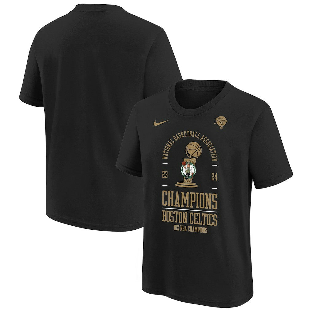Boston Celtics Youth 18-Time NBA Finals Champions Locker Room T-Shirt Black | Nike for sale