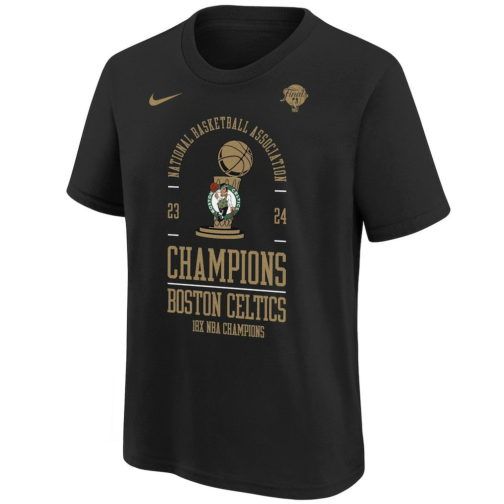 Boston Celtics Youth 18-Time NBA Finals Champions Locker Room T-Shirt Black | Nike for sale