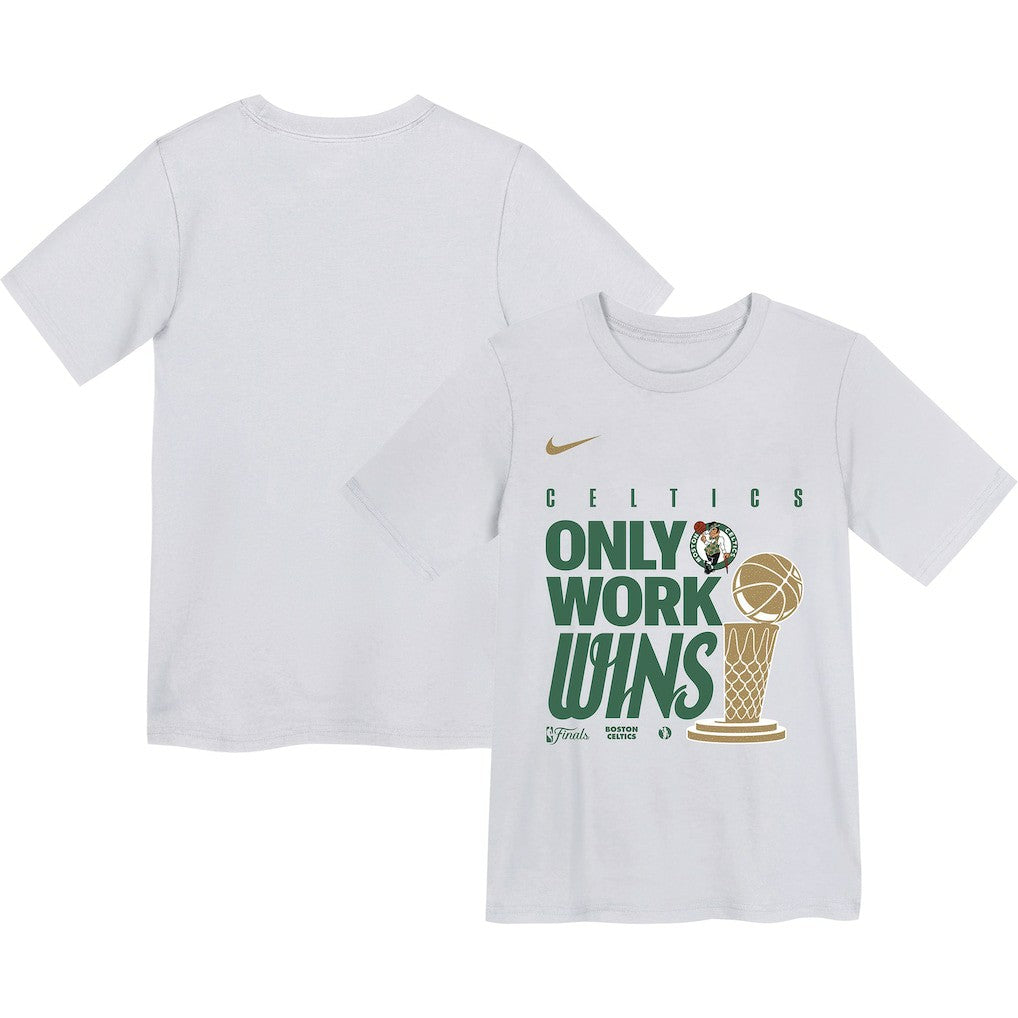 Boston Celtics Youth 2024 NBA Finals Champions Celebration Parade T-Shirt White | Nike discount