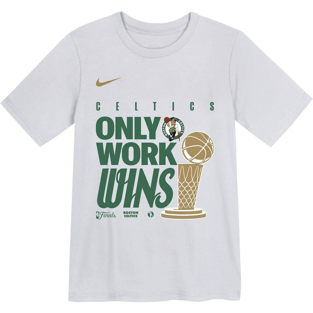 Boston Celtics Youth 2024 NBA Finals Champions Celebration Parade T-Shirt White | Nike discount