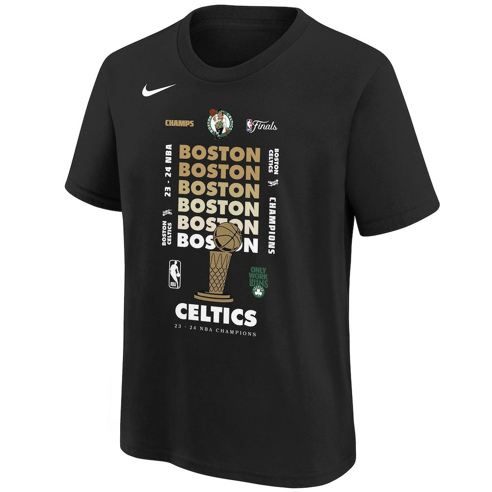 Boston Celtics Youth 2024 NBA Finals Champions Expressive T-Shirt Black | Nike online