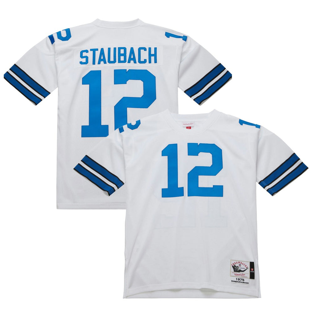 Mitchell & Ness Roger Staubach Dallas Cowboys 1975 Authentic Throwback Retired Player Jersey White