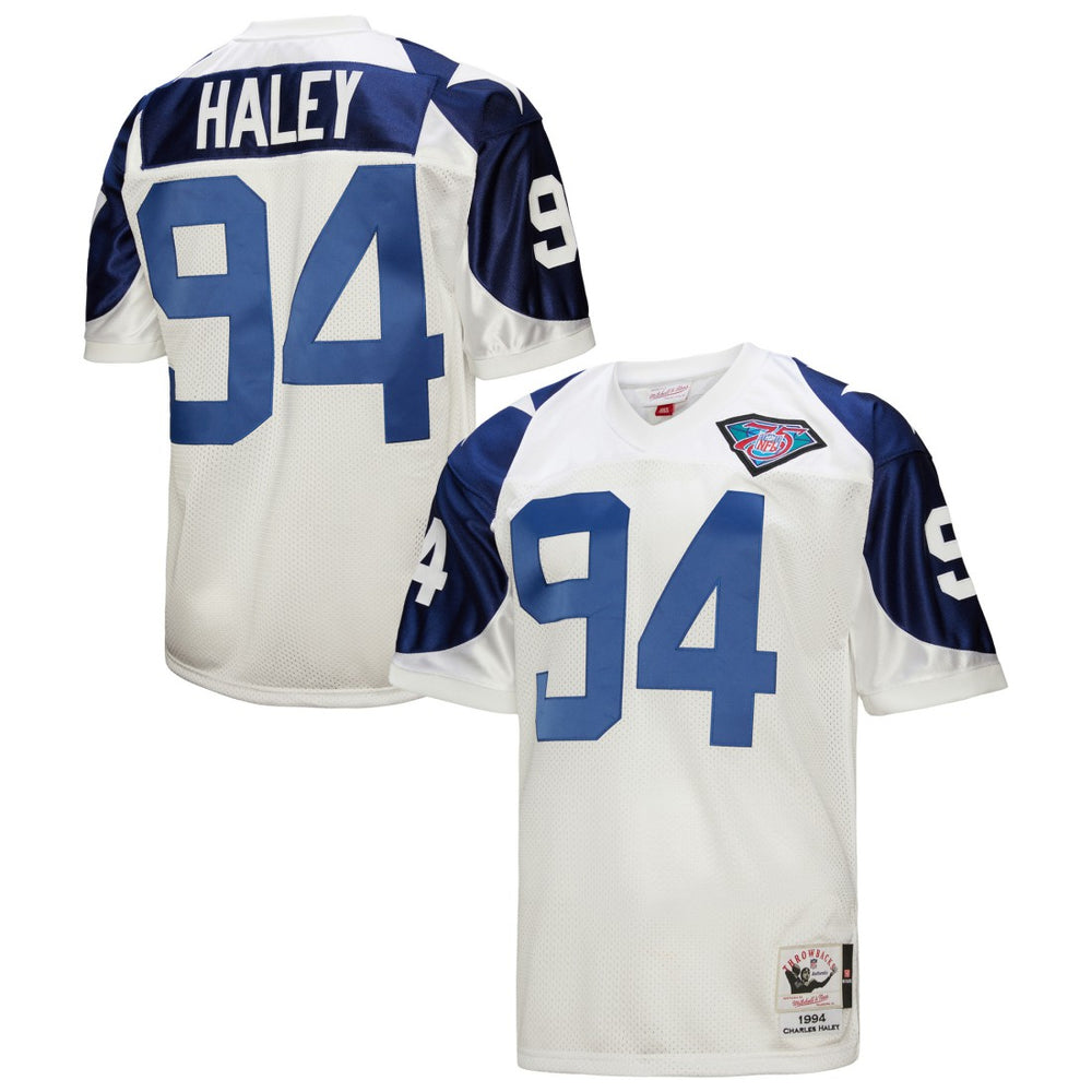 Mitchell & Ness Charles Haley Dallas Cowboys 1994 Authentic Throwback Retired Player Jersey White