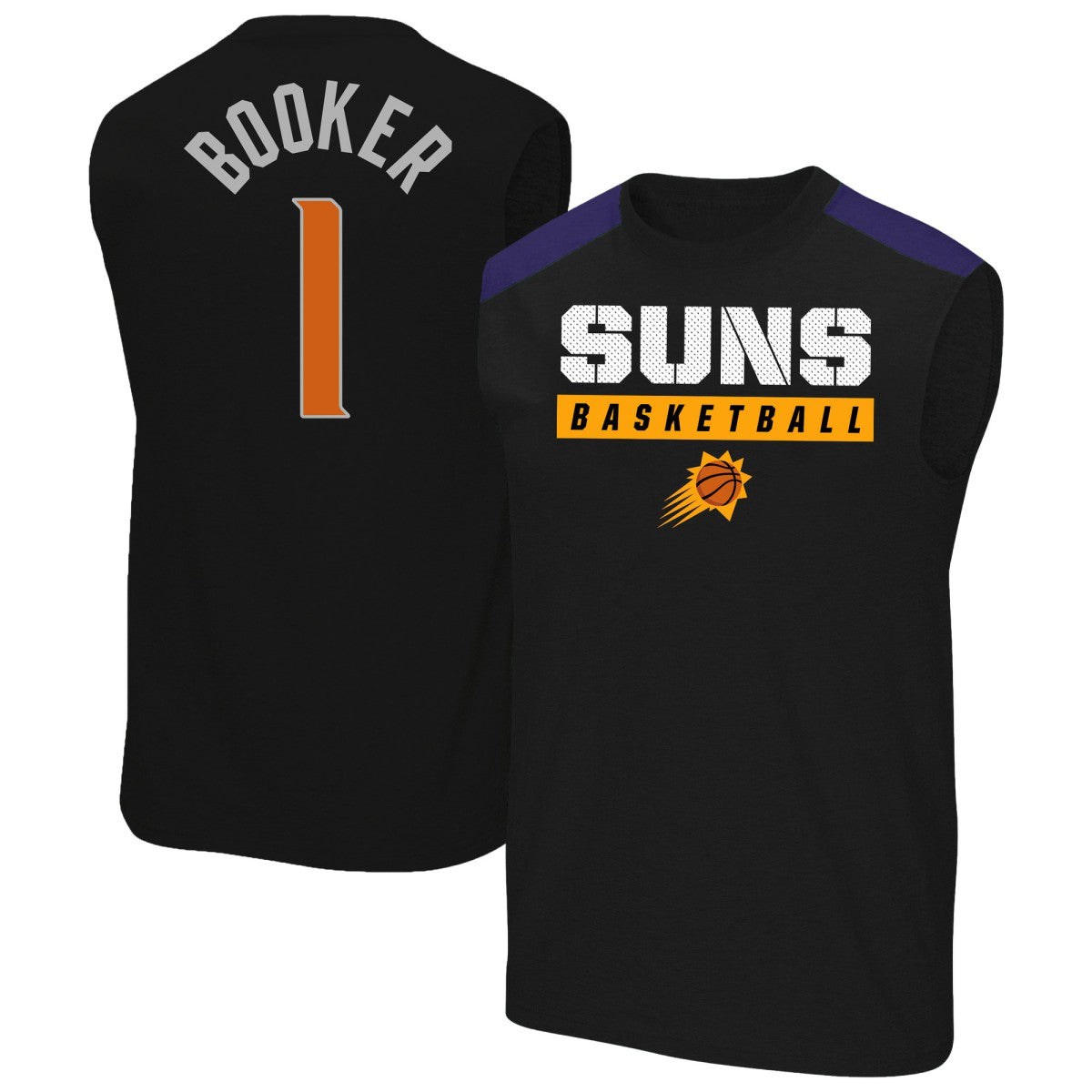 Devin Booker Phoenix Suns Profile Big & Tall Player Muscle Tank Black