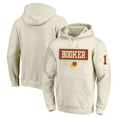 Devin Booker Phoenix Suns Profile Big & Tall Player Double Face Tri-Blend Pullover Hoodie Cream