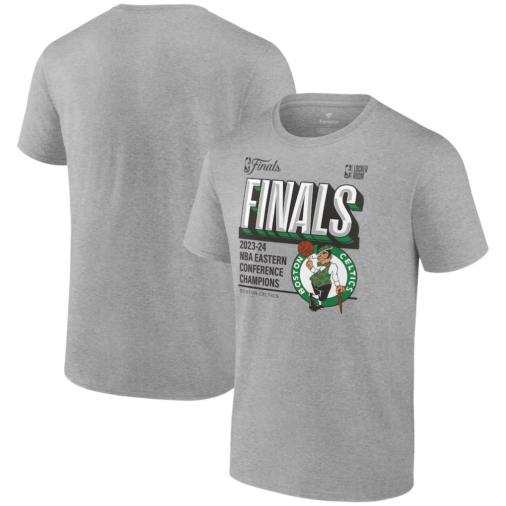 Boston Celtics 2024 Eastern Conference Champions Locker Room Big & Tall T-Shirt Heather Gray | Fanatics Lifestyle