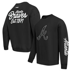 Atlanta Braves Pro Standard Paint The City Dropped Shoulder Pullover Sweatshirt - Black - MLB Online