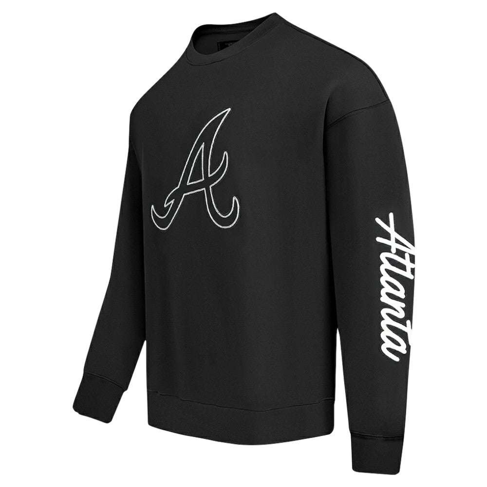 Atlanta Braves Pro Standard Paint The City Dropped Shoulder Pullover Sweatshirt - Black - MLB Online