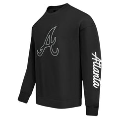 Atlanta Braves Pro Standard Paint The City Dropped Shoulder Pullover Sweatshirt - Black - MLB Online