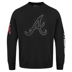Atlanta Braves Pro Standard Paint The City Dropped Shoulder Pullover Sweatshirt - Black - MLB Online