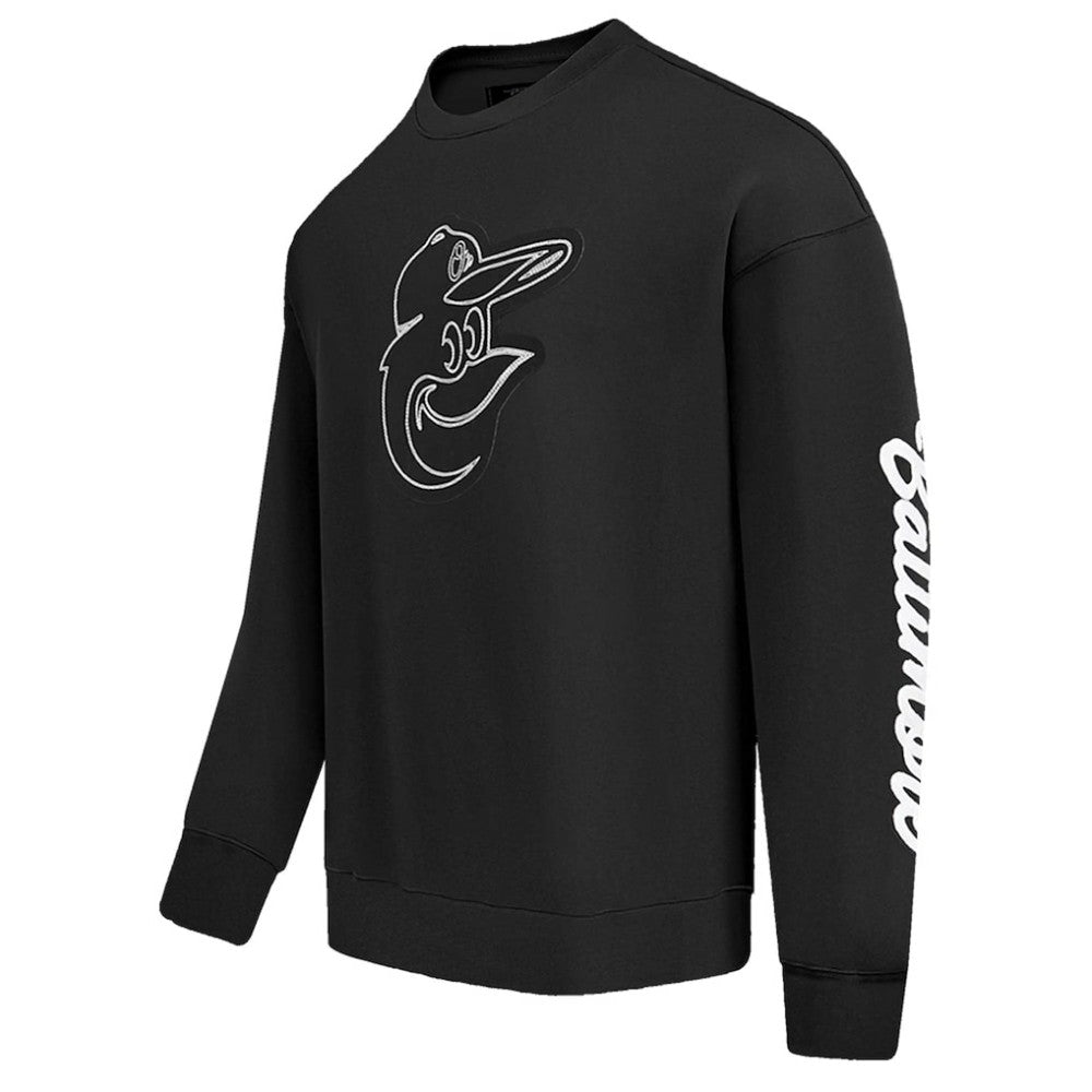 Baltimore Orioles Pro Standard Paint The City Dropped Shoulder Pullover Sweatshirt - Black - MLB Online