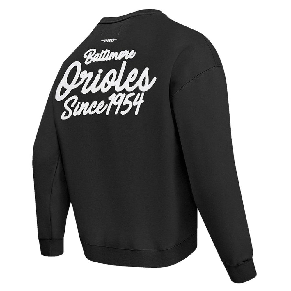 Baltimore Orioles Pro Standard Paint The City Dropped Shoulder Pullover Sweatshirt - Black - MLB Online