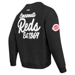 Cincinnati Reds Pro Standard Paint The City Dropped Shoulder Pullover Sweatshirt - Black - MLB Online