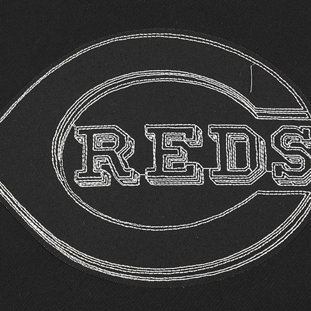 Cincinnati Reds Pro Standard Paint The City Dropped Shoulder Pullover Sweatshirt - Black - MLB Online