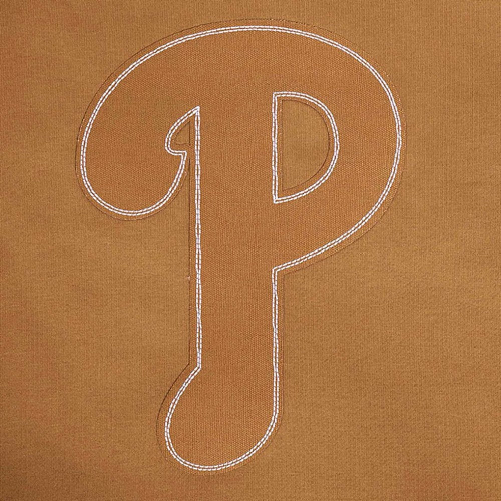 Philadelphia Phillies Pro Standard Paint The City Dropped Shoulder Pullover Sweatshirt - Brown - MLB Online