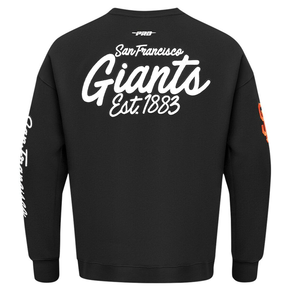 San Francisco Giants Pro Standard Paint The City Dropped Shoulder Pullover Sweatshirt - Black - MLB Sale
