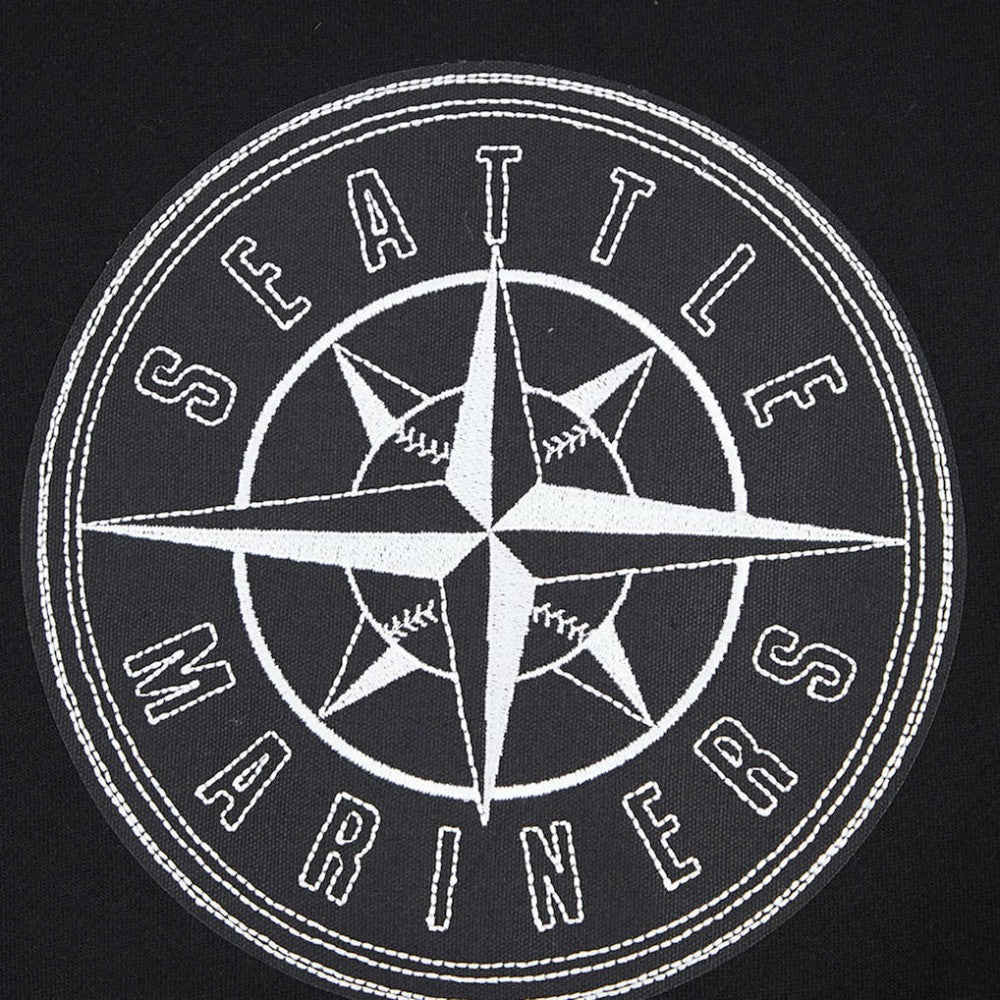 Seattle Mariners Pro Standard Paint The City Dropped Shoulder Pullover Sweatshirt - Black - MLB on Sale