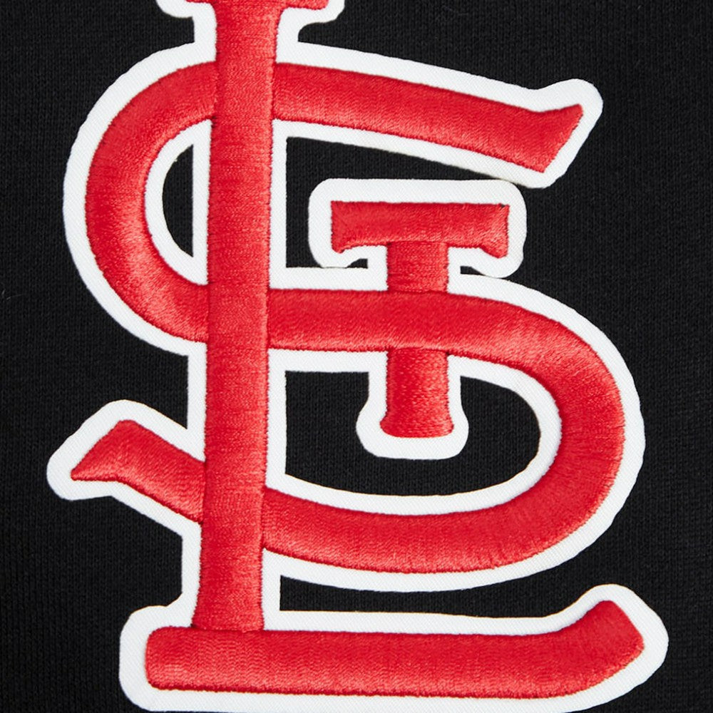 St. Louis Cardinals Pro Standard Paint The City Dropped Shoulder Pullover Sweatshirt - Black - MLB Discount
