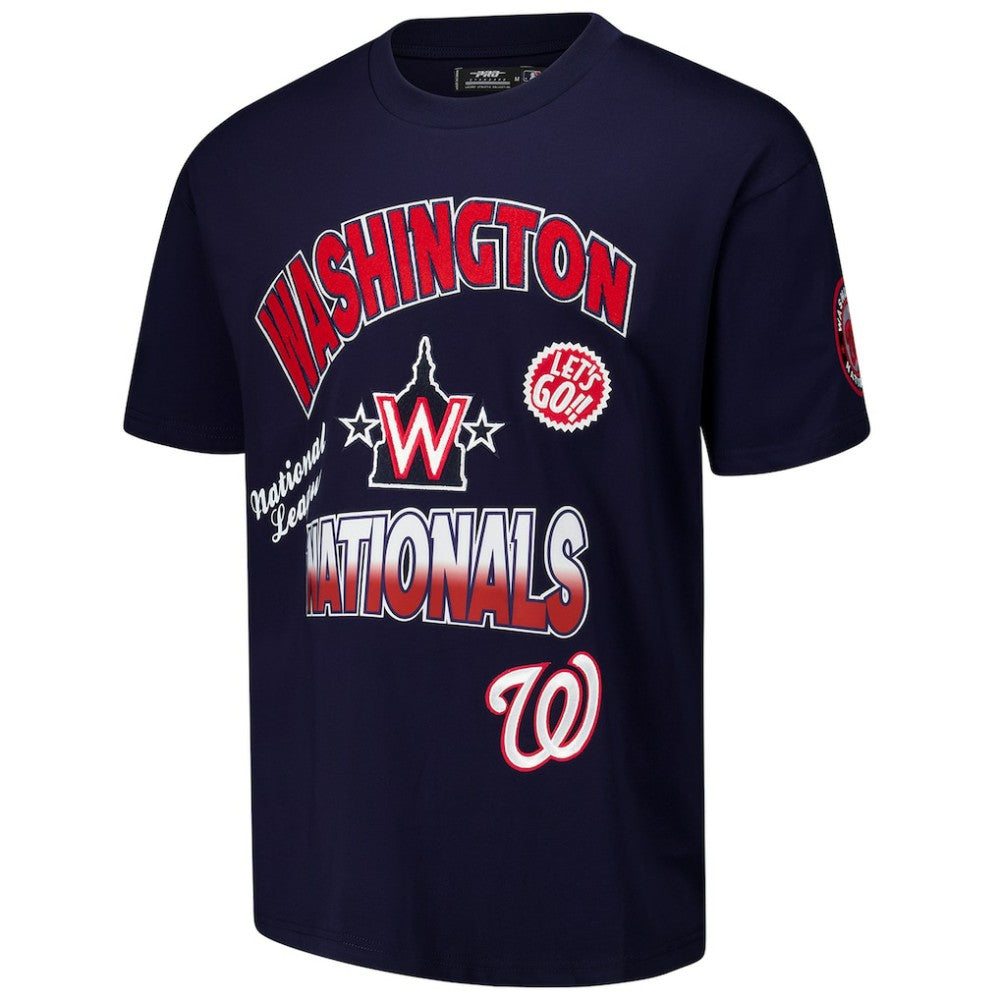 Washington Nationals Pro Standard Turn It Up Dropped Shoulder T-Shirt - Navy - MLB Online