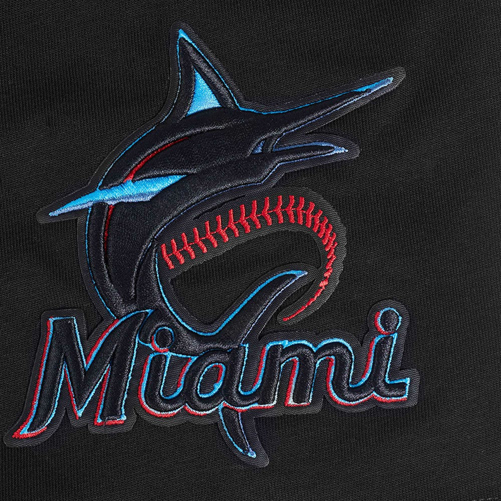 Miami Marlins Pro Standard Turn It Up Dropped Shoulder T-Shirt - Black - MLB Sale