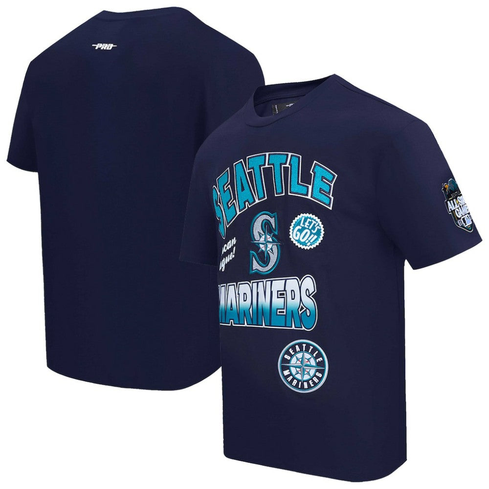 Seattle Mariners Pro Standard Turn It Up Dropped Shoulder T-Shirt - Navy - MLB Sale