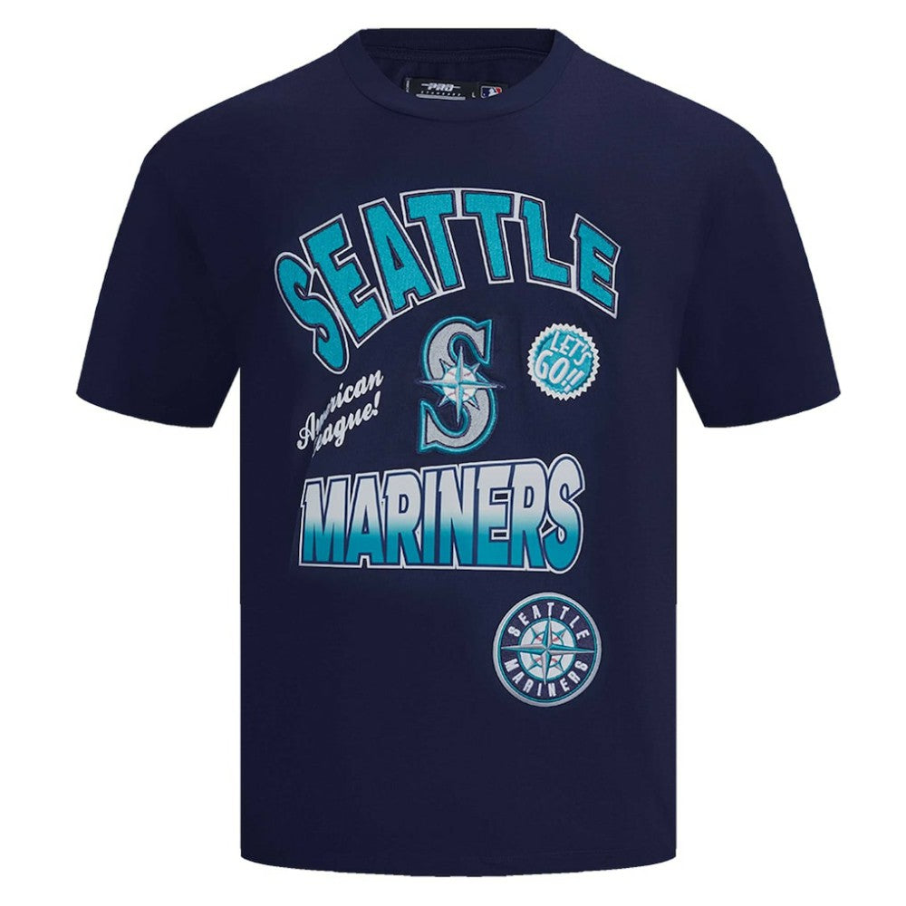 Seattle Mariners Pro Standard Turn It Up Dropped Shoulder T-Shirt - Navy - MLB Sale