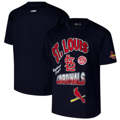 St. Louis Cardinals Pro Standard Turn It Up Dropped Shoulder T-Shirt - Navy - MLB Sale