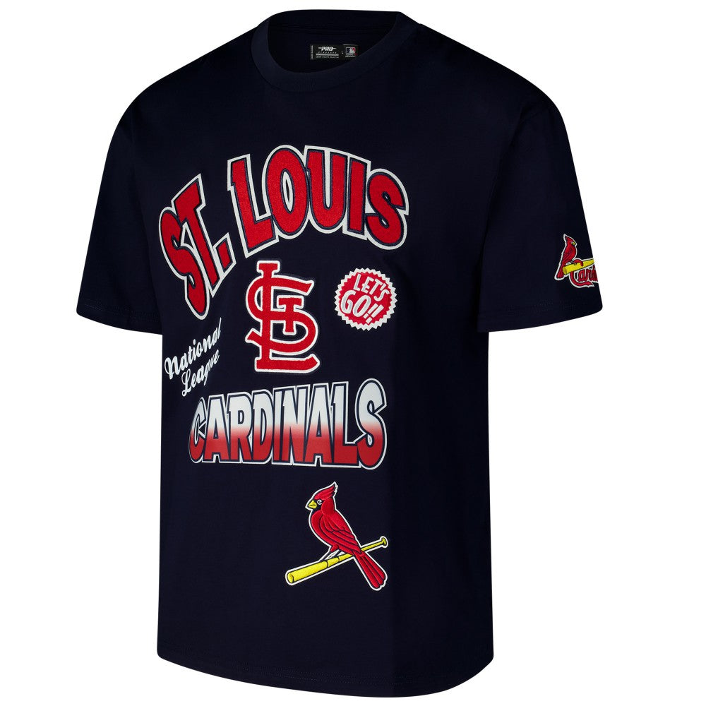 St. Louis Cardinals Pro Standard Turn It Up Dropped Shoulder T-Shirt - Navy - MLB Sale