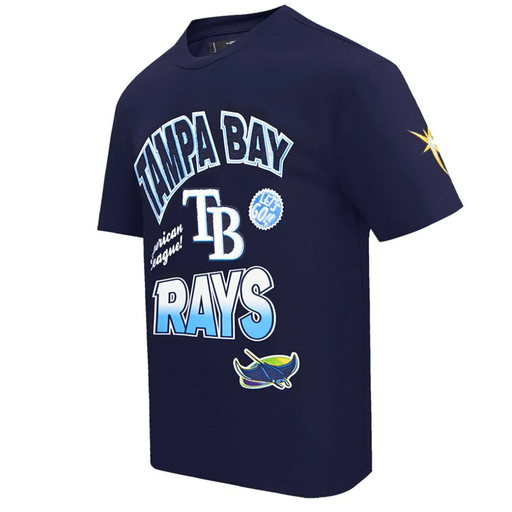 Tampa Bay Rays Pro Standard Turn It Up Dropped Shoulder T-Shirt - Navy - MLB on Sale