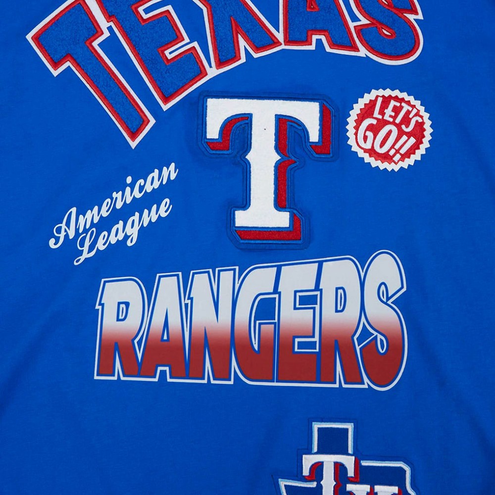 Texas Rangers Pro Standard Turn It Up Dropped Shoulder T-Shirt - Royal - MLB on Sale