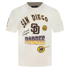 San Diego Padres Pro Standard Turn It Up Dropped Shoulder T-Shirt - Cream - MLB on Sale