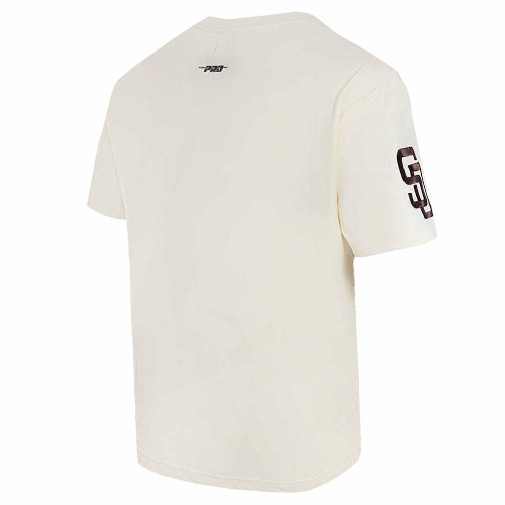 San Diego Padres Pro Standard Turn It Up Dropped Shoulder T-Shirt - Cream - MLB on Sale