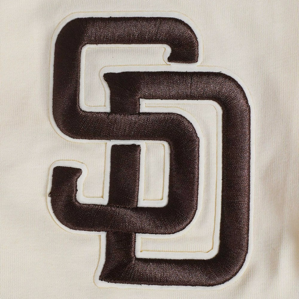 San Diego Padres Pro Standard Turn It Up Dropped Shoulder T-Shirt - Cream - MLB on Sale
