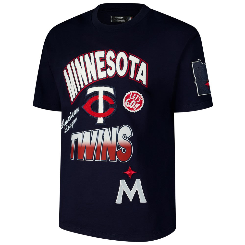 Minnesota Twins Pro Standard Turn It Up Dropped Shoulder T-Shirt - Navy - MLB on Sale
