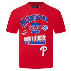 Philadelphia Phillies Pro Standard Turn It Up Dropped Shoulder T-Shirt - Red - MLB on Sale