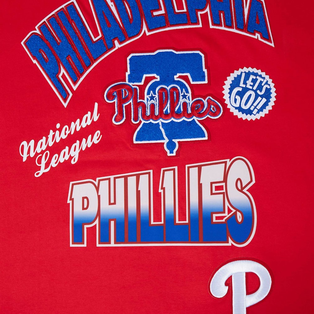 Philadelphia Phillies Pro Standard Turn It Up Dropped Shoulder T-Shirt - Red - MLB on Sale