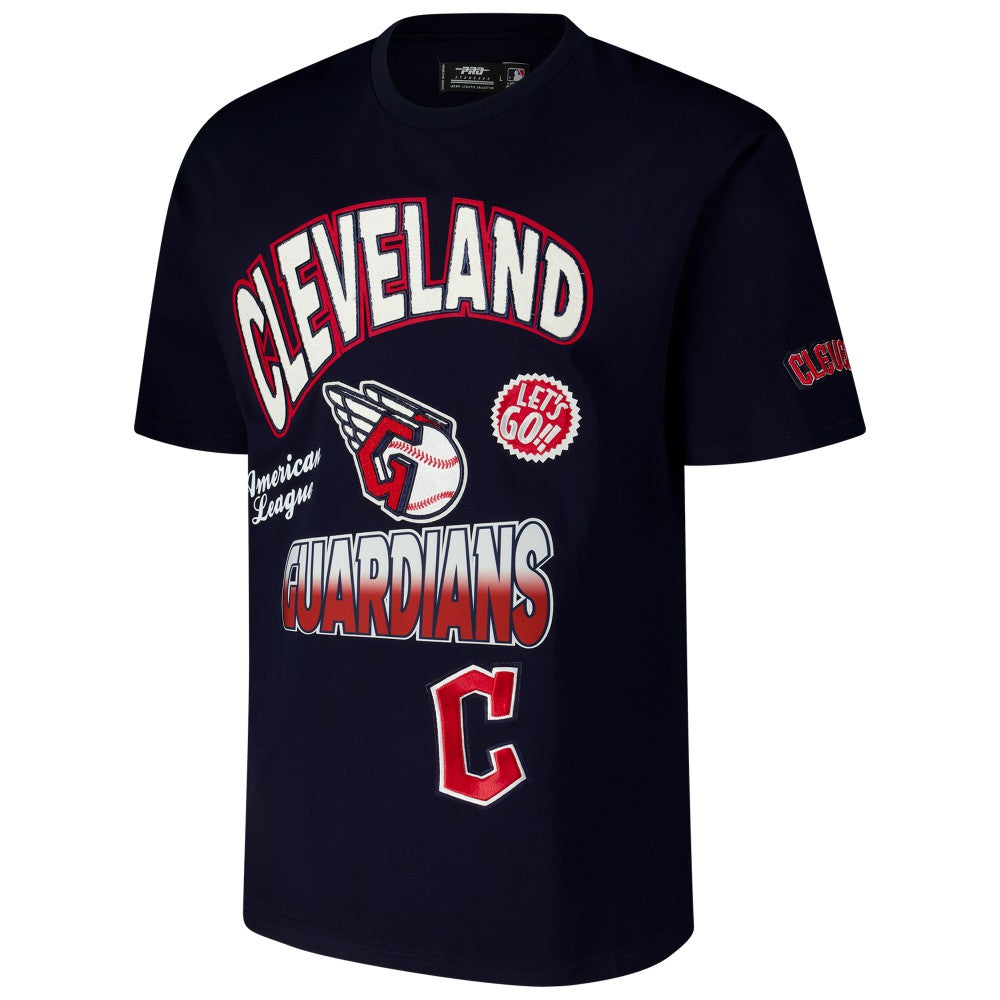 Cleveland Guardians Pro Standard Turn It Up Dropped Shoulder T-Shirt - Navy - MLB on Sale