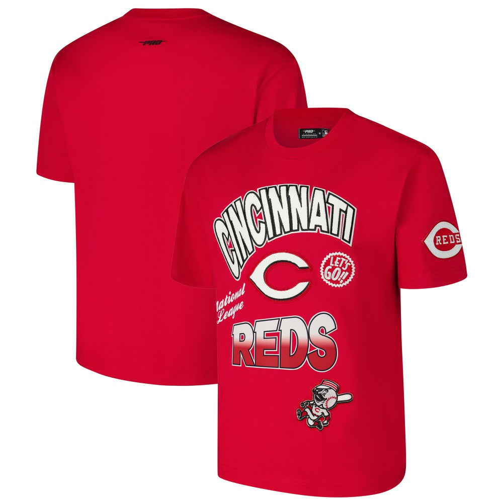 Cincinnati Reds Pro Standard Turn It Up Dropped Shoulder T-Shirt - Red - MLB Sale