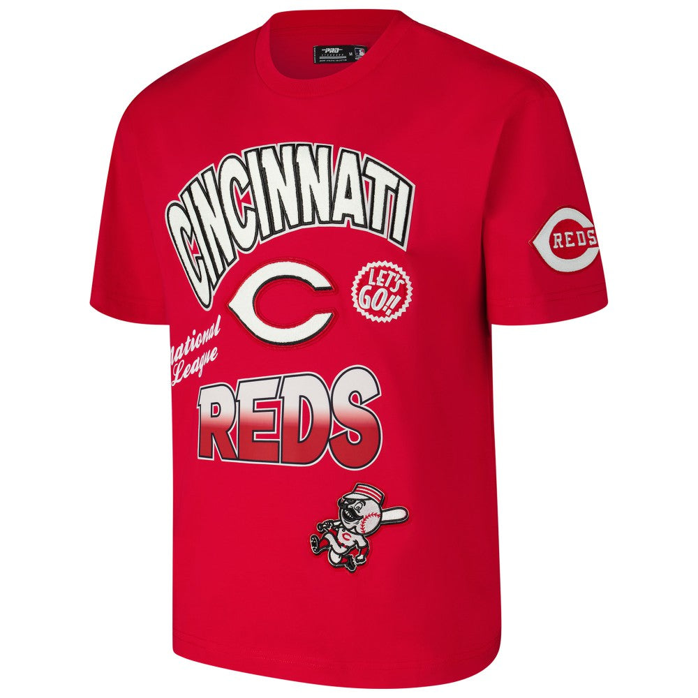 Cincinnati Reds Pro Standard Turn It Up Dropped Shoulder T-Shirt - Red - MLB Sale