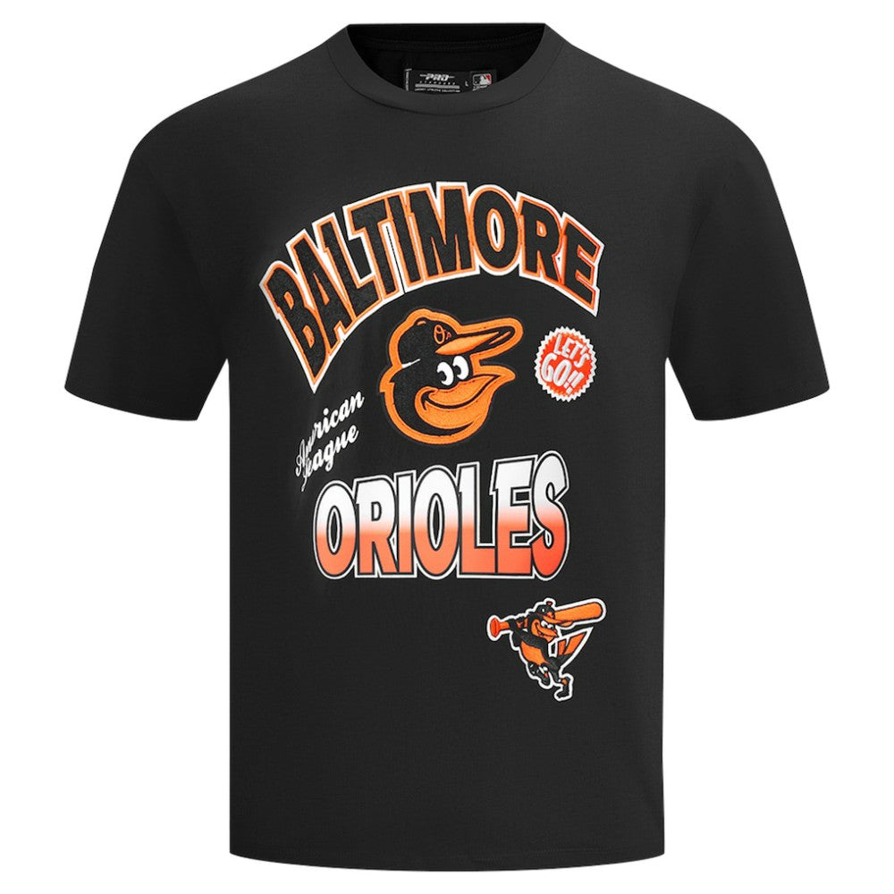 Baltimore Orioles Pro Standard Turn It Up Dropped Shoulder T-Shirt - Black - MLB on Sale