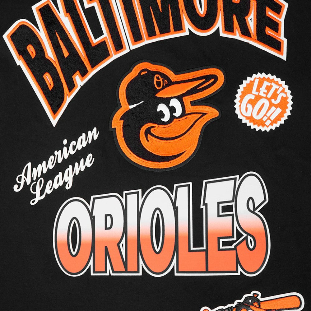 Baltimore Orioles Pro Standard Turn It Up Dropped Shoulder T-Shirt - Black - MLB on Sale