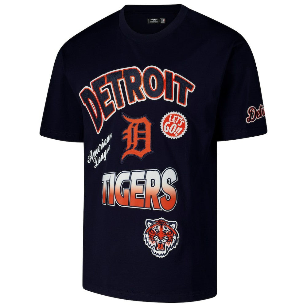 Detroit Tigers Pro Standard Turn It Up Dropped Shoulder T-Shirt - Navy - MLB Sale